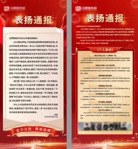人物表扬通报喜报门型展板易拉宝