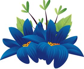 写实花卉水彩朵素材插画手绘彩色