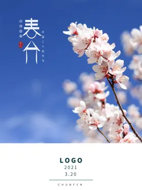 春分海报节气宣传地产