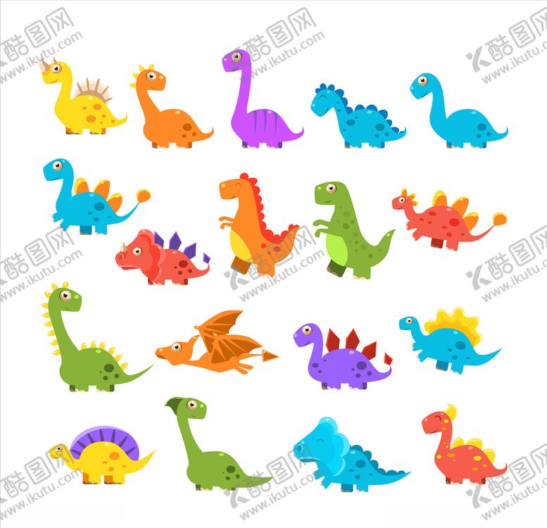编号：77707110081813135439【酷图网】源文件下载-卡通恐龙