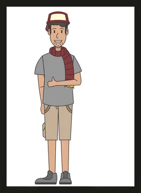 手绘男人男孩卡通卡通动画动画