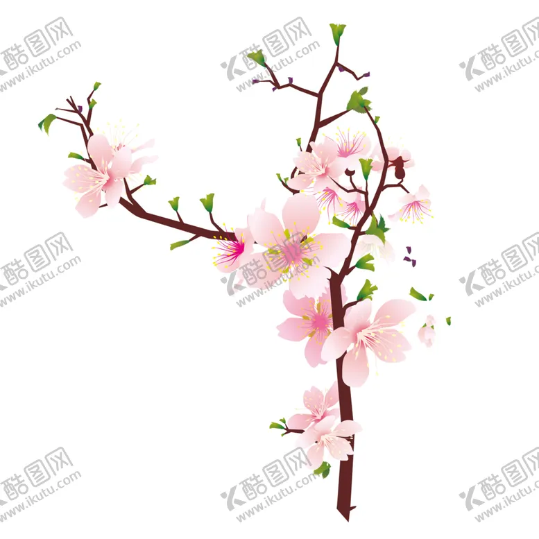 编号：78465102041021486518【酷图网】源文件下载-梅花桃花PNG 
