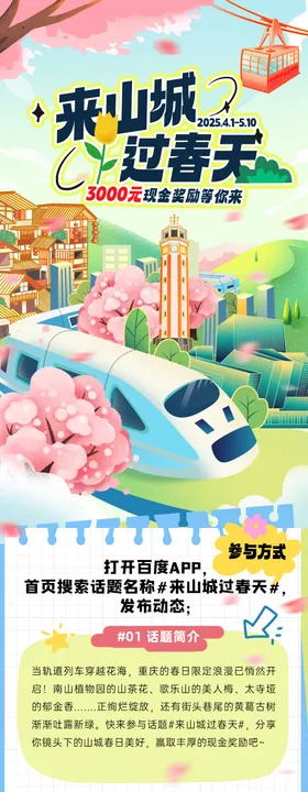 春天旅游海报