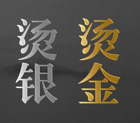 烫金文字样机