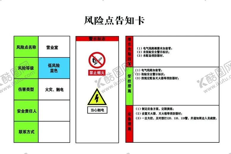 编号：13456909212152294917【酷图网】源文件下载-加油站 风险告知卡