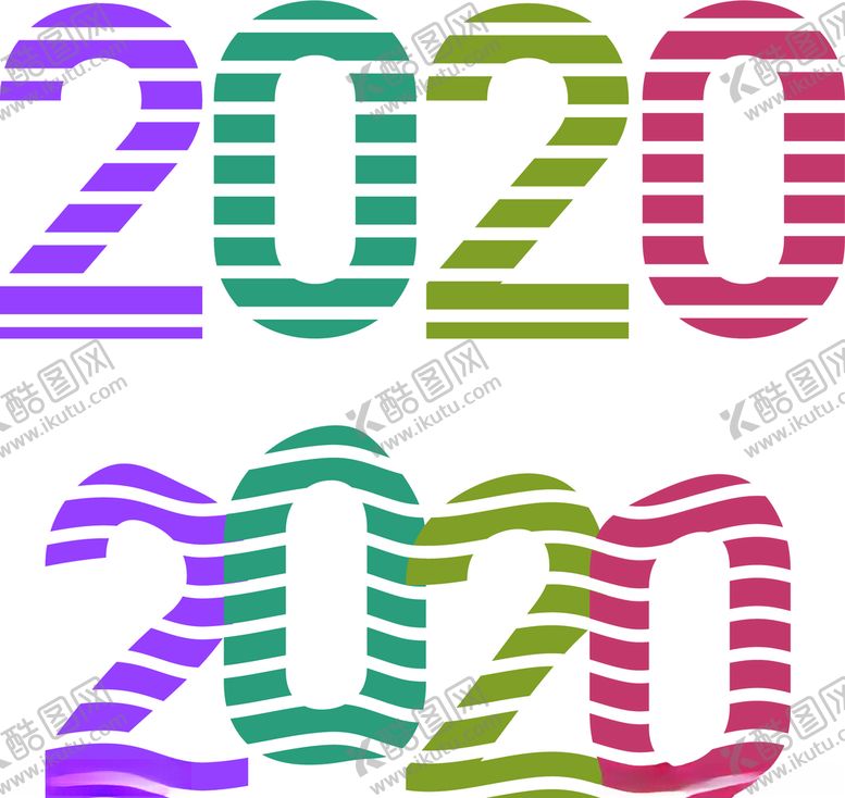 编号：44822810110314174602【酷图网】源文件下载-2020波浪文字