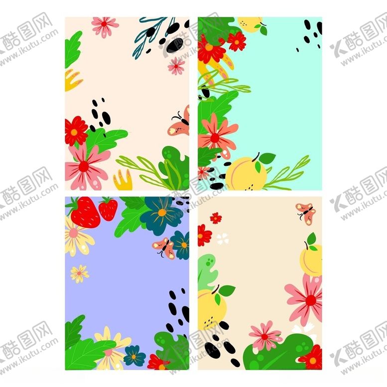 编号：41965605270907476947【酷图网】源文件下载-花卉拼贴背景