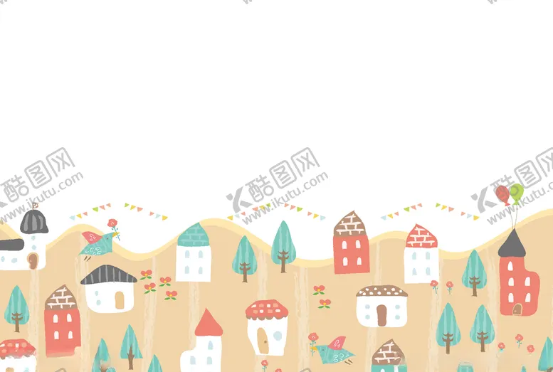 编号：63134105102255236721【酷图网】源文件下载-小房子创意卡通背景