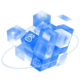 3D质感科技图标等角设计数据展示台
