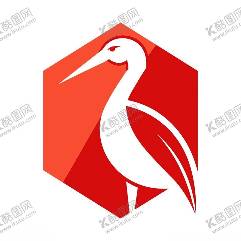 编号：17315502251602561288【酷图网】源文件下载-极简风格的朱鹮标志