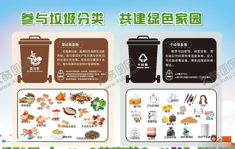 编号：18155210182321359073【酷图网】源文件下载-垃圾分类海报
