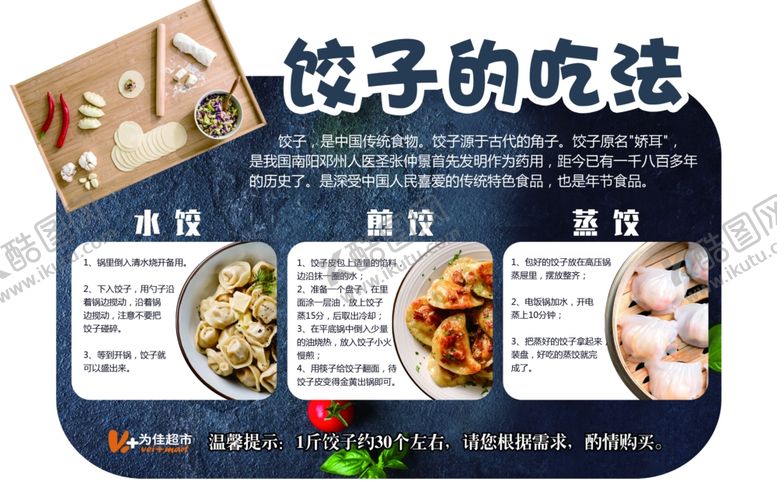 编号：58768803062118584322【酷图网】源文件下载-商超饺子异形牌