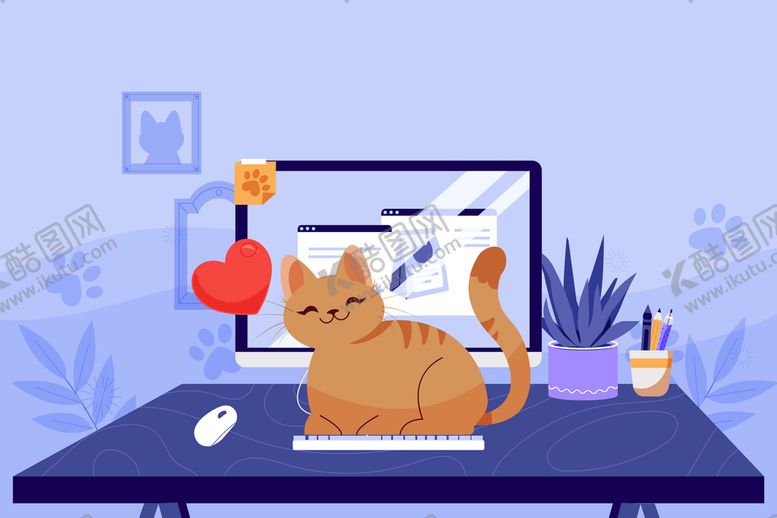 编号：30640701241417586443【酷图网】源文件下载-可爱猫猫背景