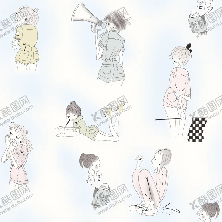 编号：64704501251129047085【酷图网】源文件下载-卡通女孩