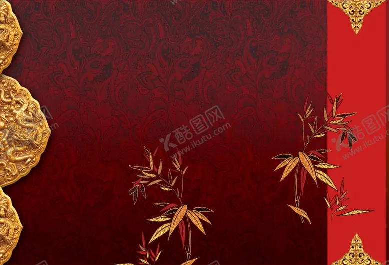 编号：98551706300900379643【酷图网】源文件下载-中国风红色底纹