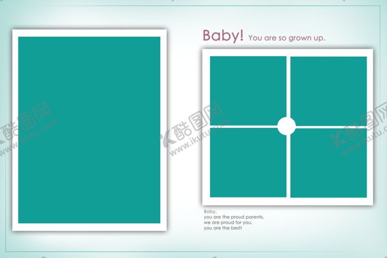 编号：56844810301450135331【酷图网】源文件下载-儿童宝宝生日照相册PSD模板