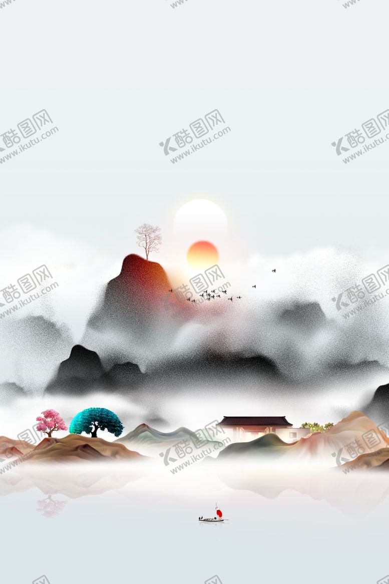 编号：29549010202051272403【酷图网】源文件下载-山水画