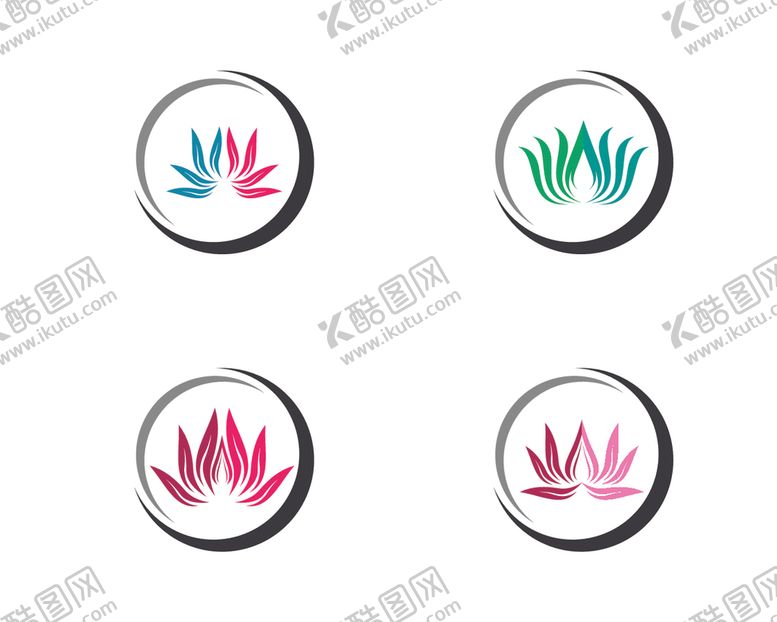 编号：35234006280346386336【酷图网】源文件下载-抽象荷花图标
