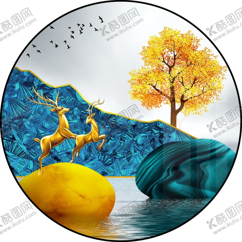 编号：46239006280632449190【酷图网】源文件下载-石来运转装饰画图片
