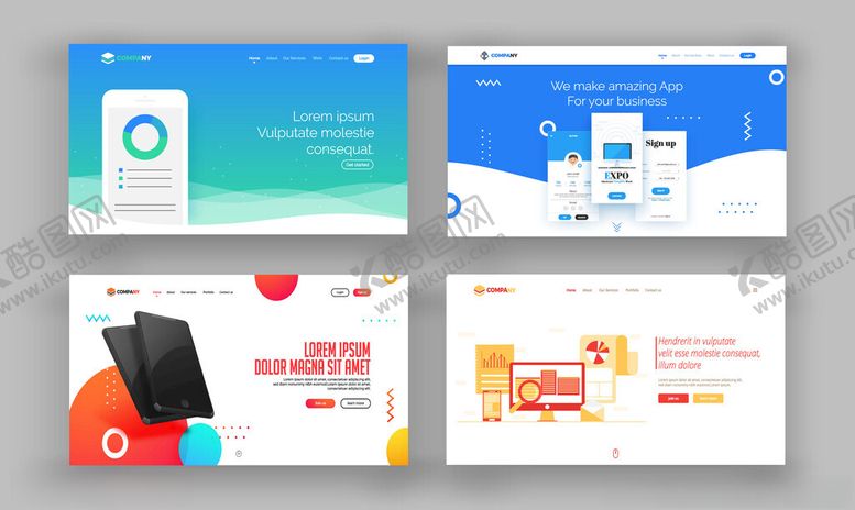 编号：61656411220010181551【酷图网】源文件下载-多样网页设计界面展示