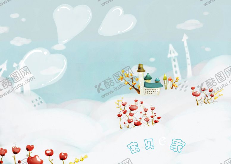 编号：52192302022210117735【酷图网】源文件下载-卡通雪地风景免费PSD素材