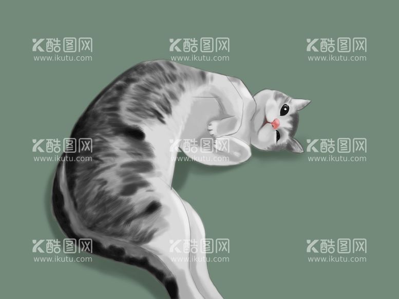 编号：10584310030606159384【酷图网】源文件下载-手绘猫咪