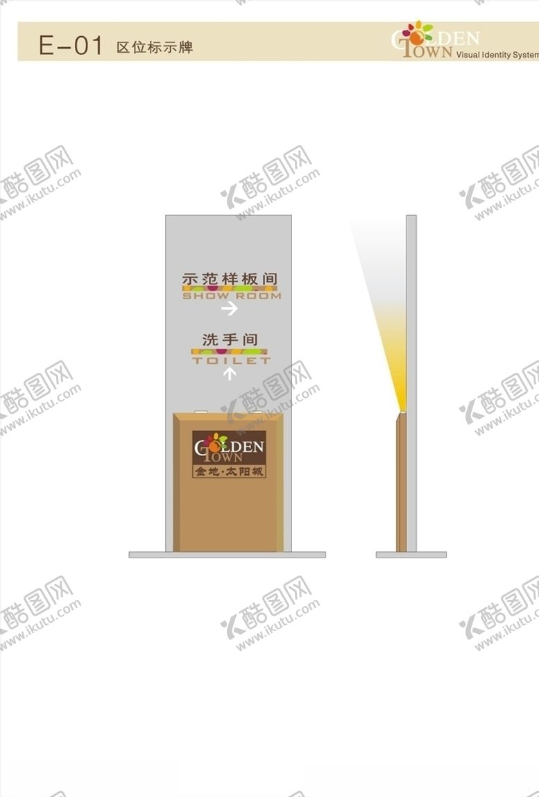 编号：11105610061326061518【酷图网】源文件下载-立式导向牌房地产VI设计