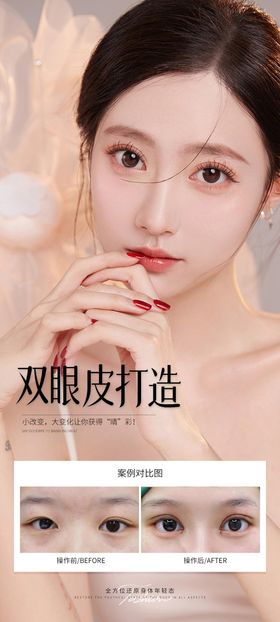 双眼皮打造案例海报