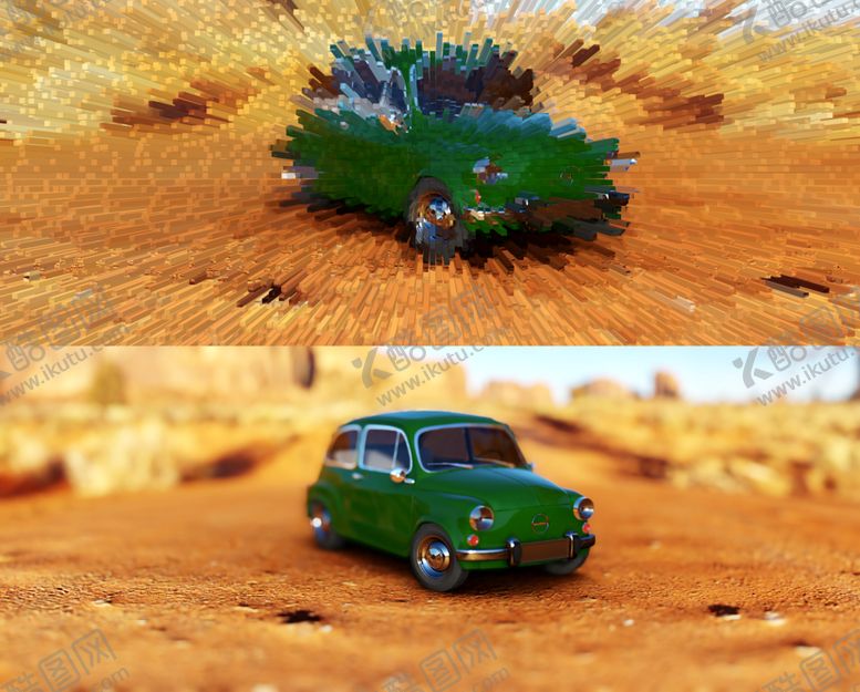 编号：31288009172057102407【酷图网】源文件下载-军绿小汽车