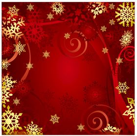 红色圣诞雪花装饰背景