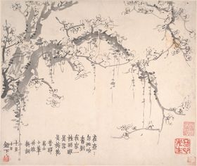 梅花图国画图案