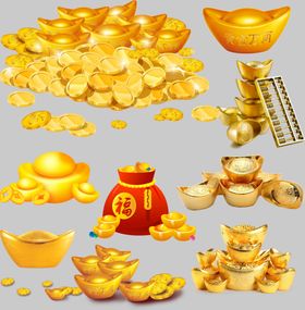 金币元宝钱袋算盘元宝