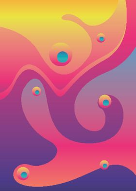 抽象炫彩液态图案