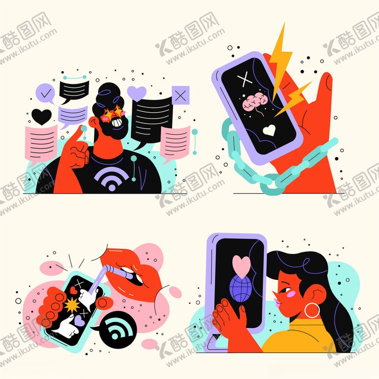 编号：70655411191453322848【酷图网】源文件下载-多彩生活瞬间插画