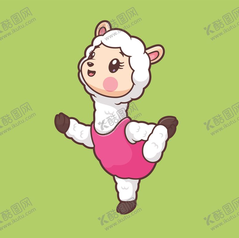 编号：90251302122135423609【酷图网】源文件下载-矢量卡通羊驼