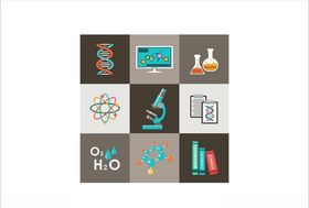 科学实验元素图标矢量素材