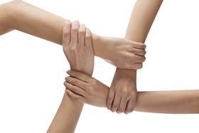 人物手臂商务合成海报素材