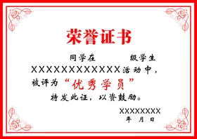 荣誉证书获奖培训模板聘模板底纹