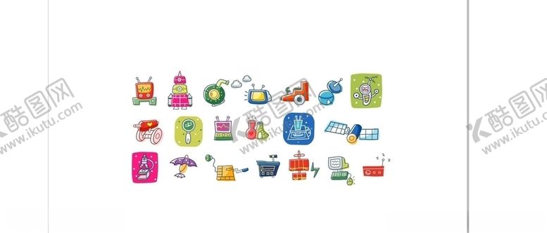 编号：56051710061959532155【酷图网】源文件下载-线条风格简约科学卡通矢量