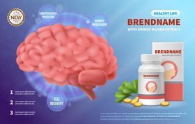 脑部健康保健品展示