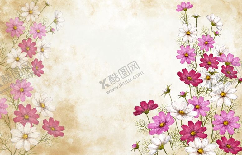 编号：47319606171549542252【酷图网】源文件下载-手绘牛皮纸菊花
