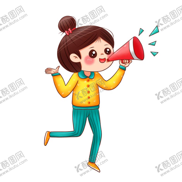 编号：46930605010008234851【酷图网】源文件下载-女孩喇叭