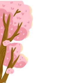 手绘樱花素材