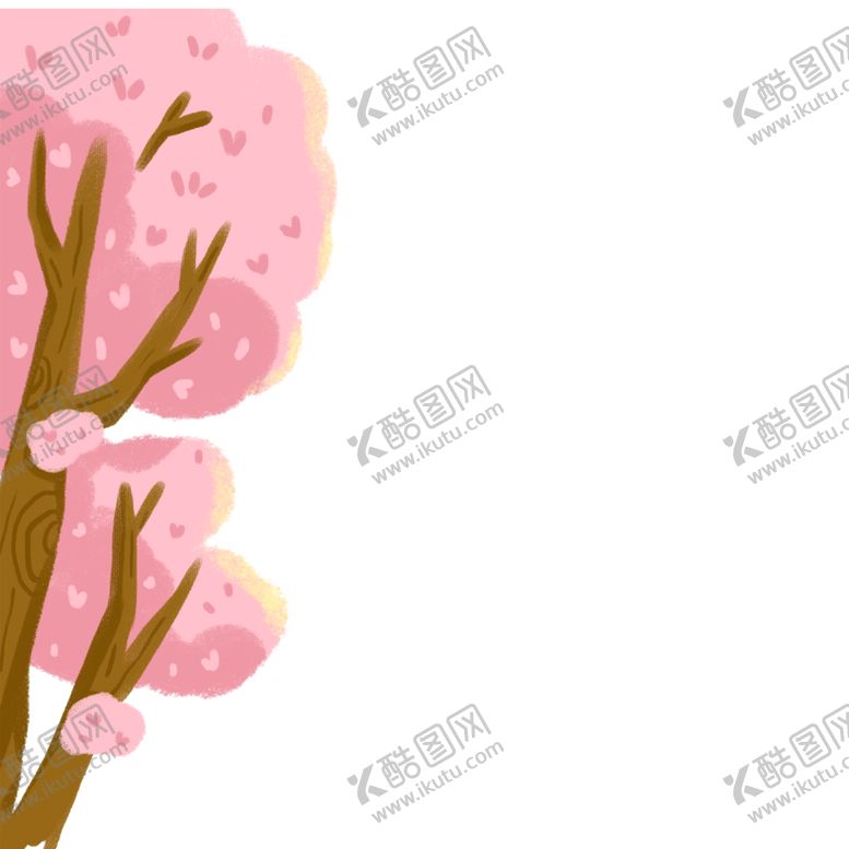 编号：20975507092144176866【酷图网】源文件下载-手绘樱花素材