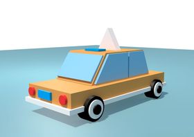 C4D小汽车卡通模型