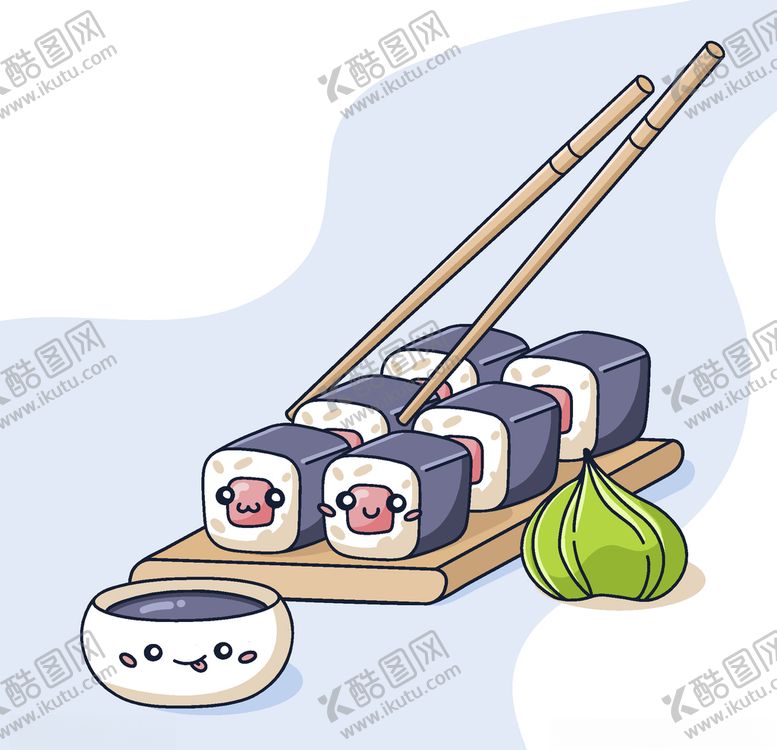 编号：78557209302127187248【酷图网】源文件下载-可爱寿司