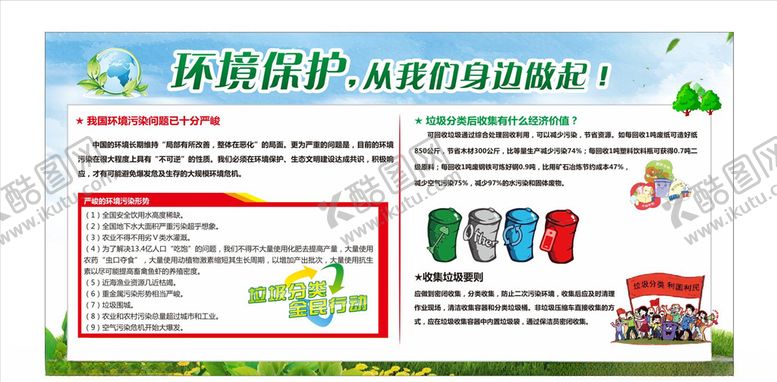 编号：99038810011308519841【酷图网】源文件下载-垃圾分类展板