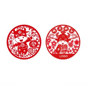 2021牛年窗花剪纸素材