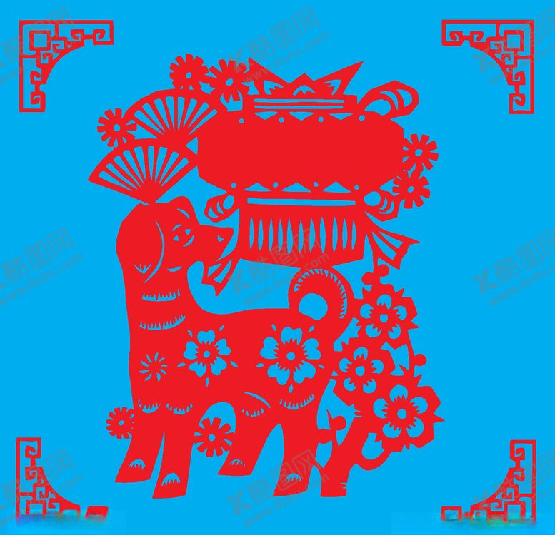 编号：34547610061358263211【酷图网】源文件下载-狗剪纸