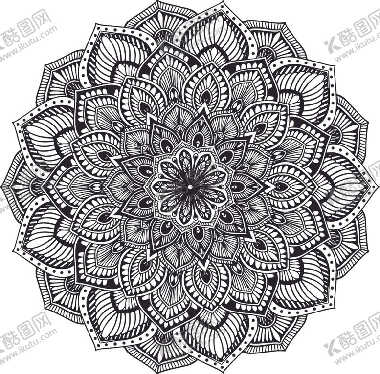 编号：38894209091021294536【酷图网】源文件下载-曼陀罗花纹